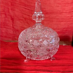 Elegant Crystal Candy Dish